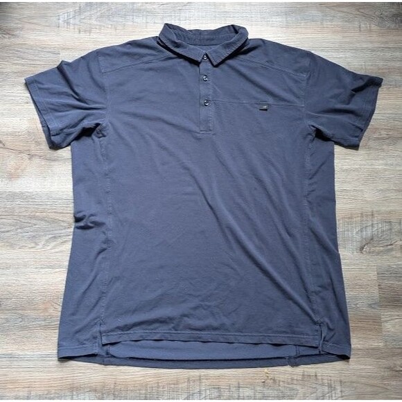 Arcteryx Shirt Mens XXLarge Blue Short Sleeve Captive Polo Work Golf Performance - Picture 1 of 6